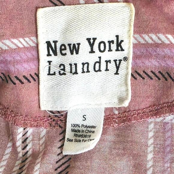 New York Laundry Pink Plaid Open Front Cardigan Small - Picture 6 of 7